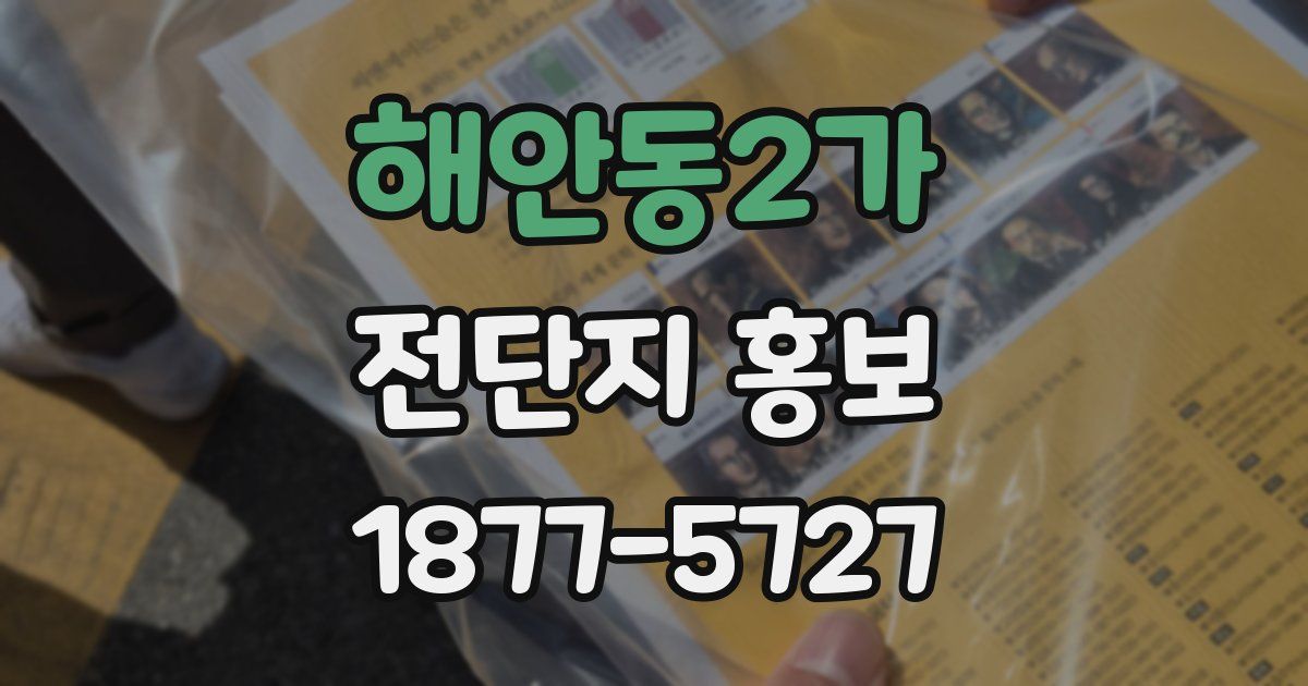 해안동2가 전단지 홍보