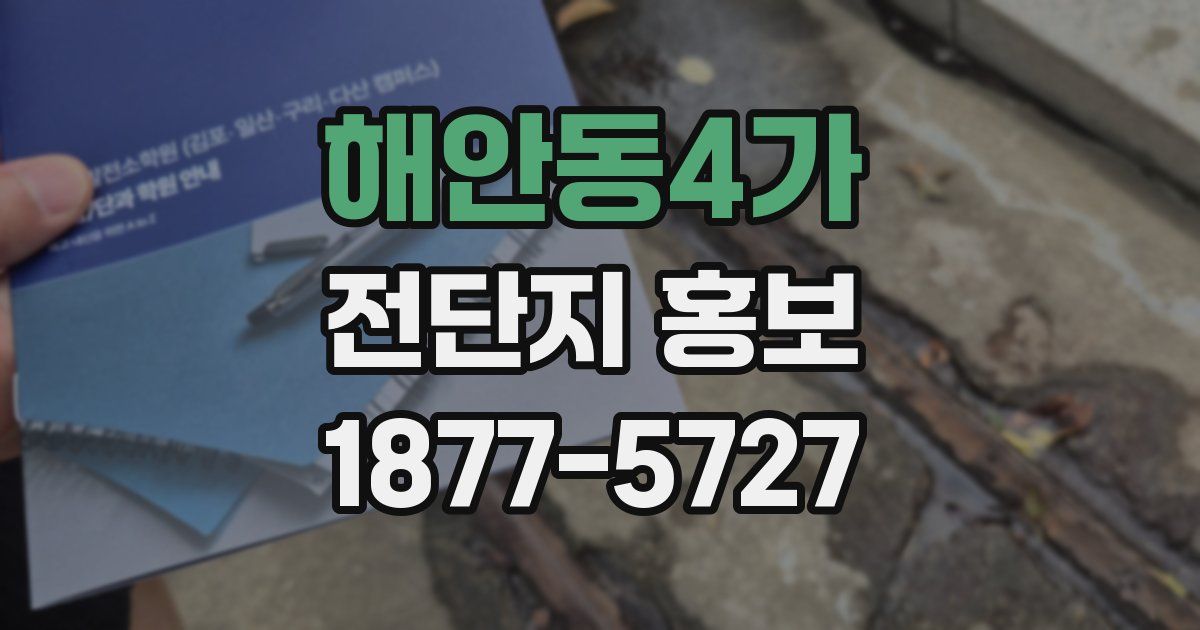 해안동4가 전단지 홍보