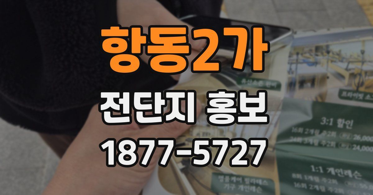항동2가 전단지 홍보