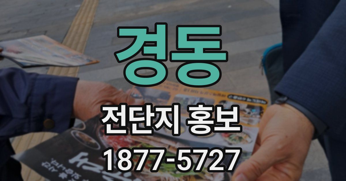 경동 전단지 홍보