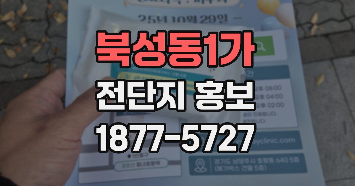 북성동1가 전단지 홍보