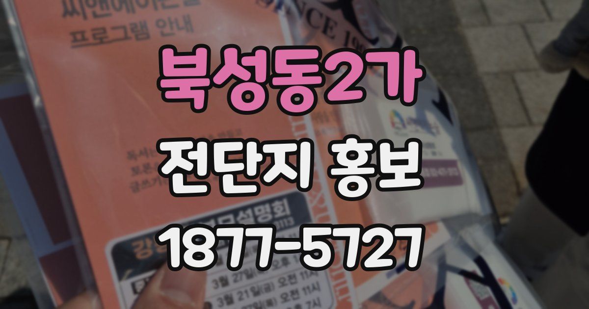 북성동2가 전단지 홍보