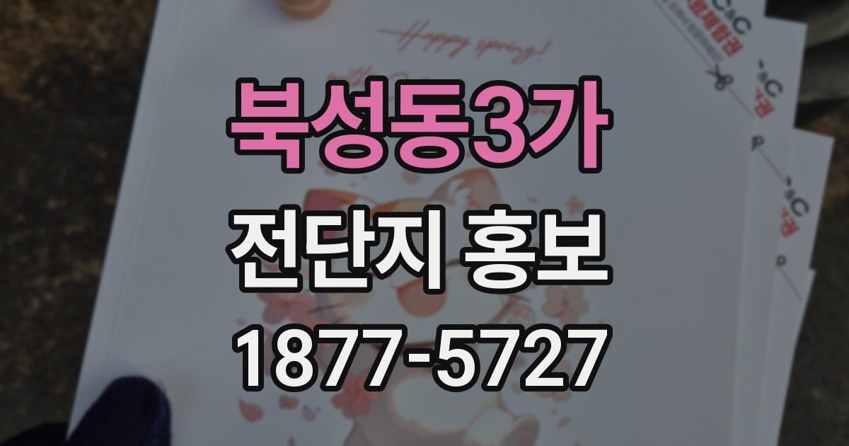 북성동3가 전단지 홍보