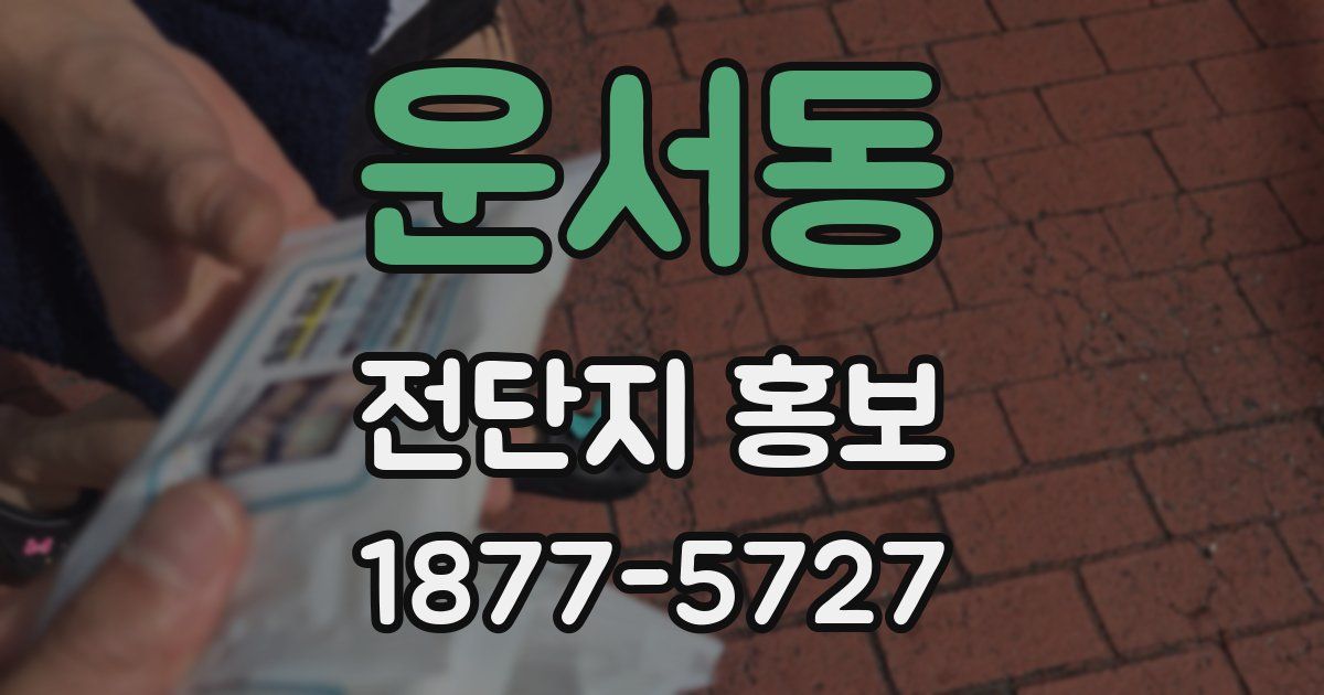 운서동 전단지 홍보
