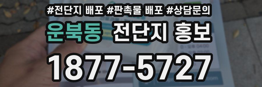 운북동 전단지 홍보