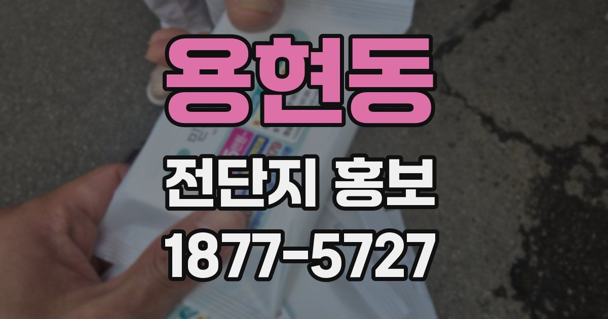 용현동 전단지 홍보