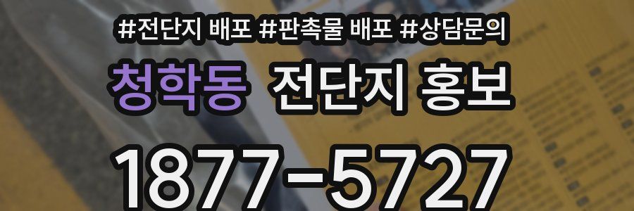 청학동 전단지 홍보