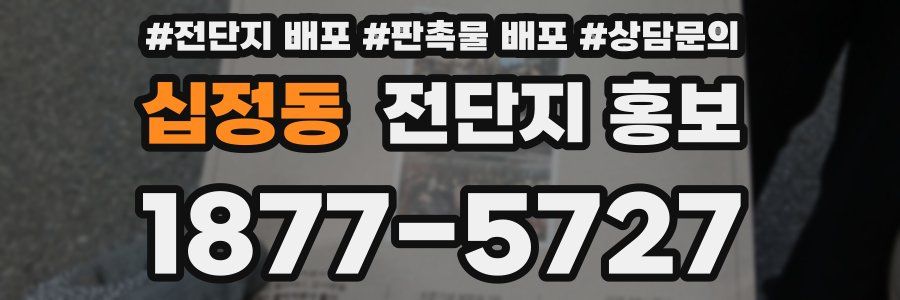 십정동 전단지 홍보