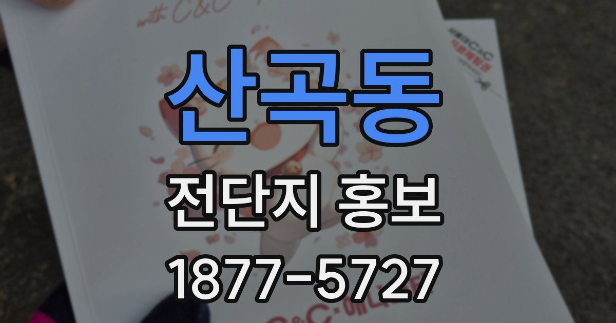 산곡동 전단지 홍보