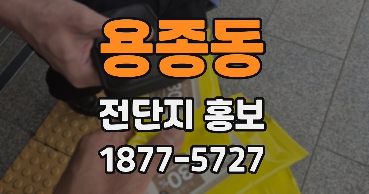 용종동 전단지 홍보