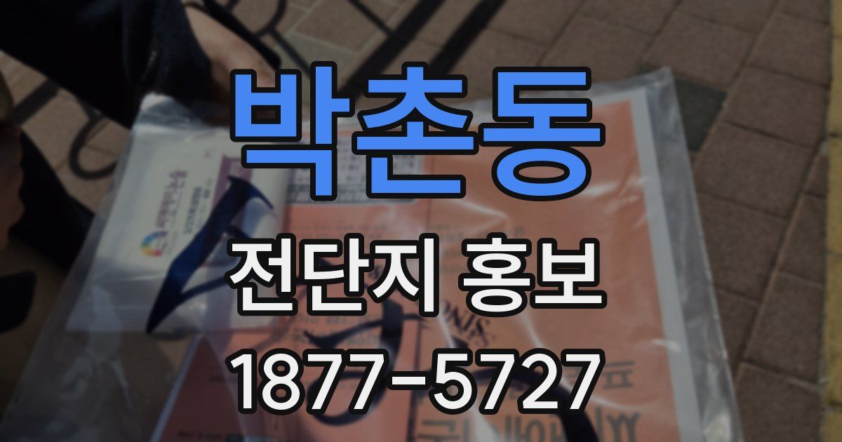 박촌동 전단지 홍보
