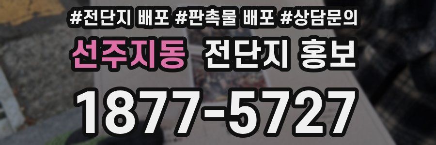 선주지동 전단지 홍보