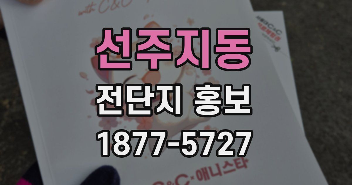 선주지동 전단지 홍보