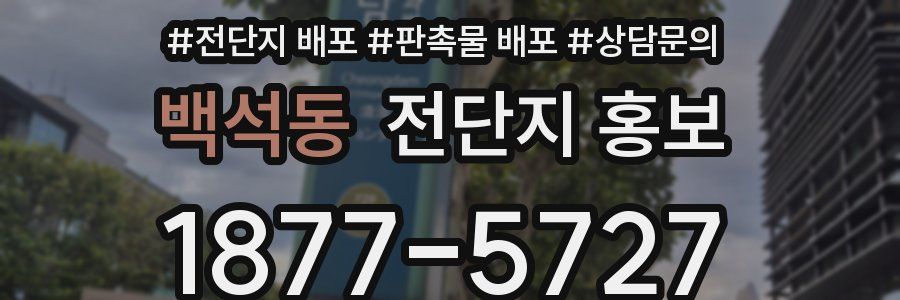 백석동 전단지 홍보