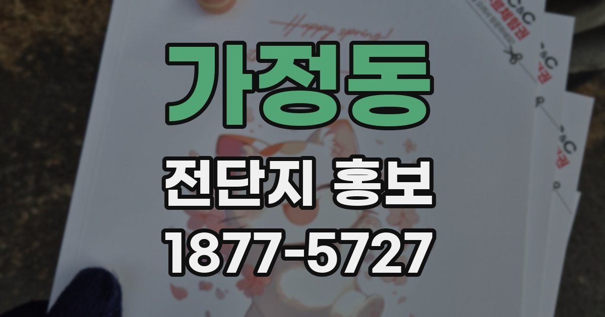 가정동 전단지 홍보