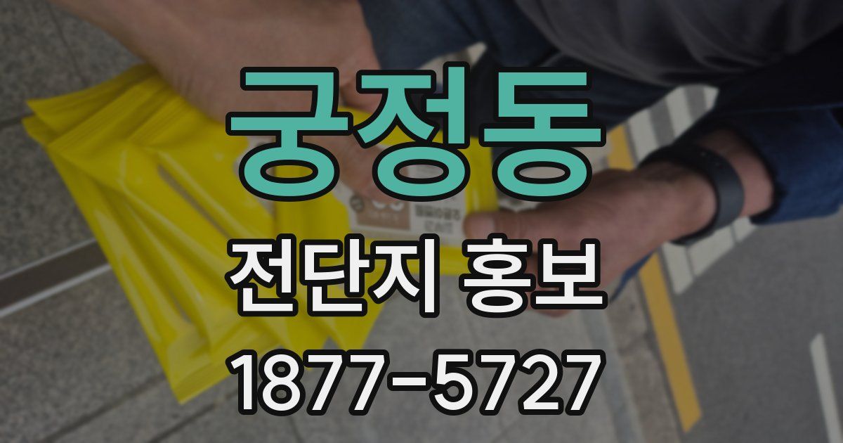 궁정동 전단지 홍보