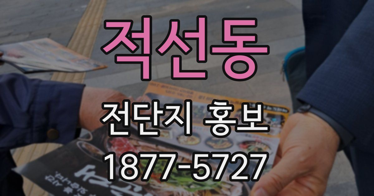 적선동 전단지 홍보