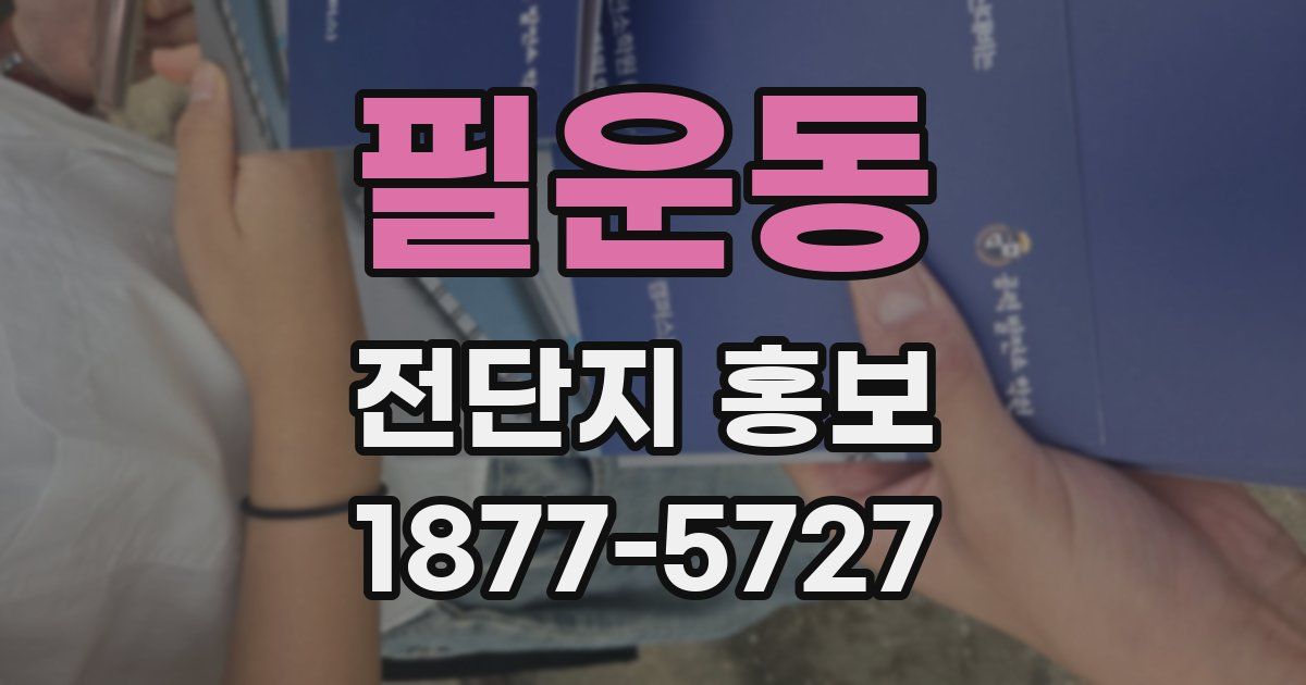 필운동 전단지 홍보