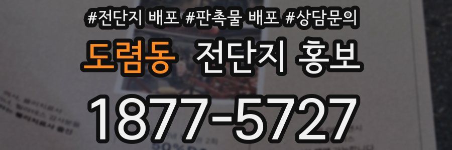 도렴동 전단지 홍보