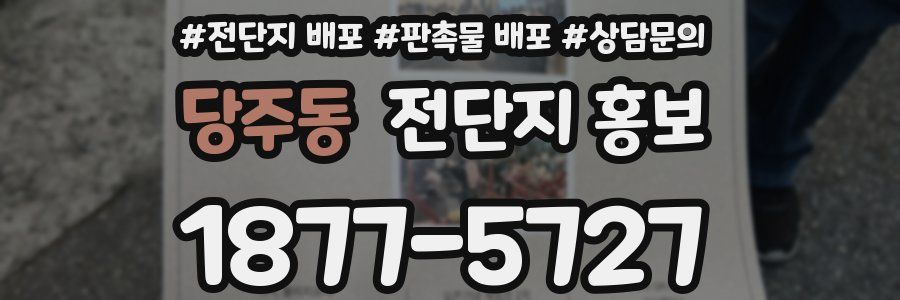 당주동 전단지 홍보