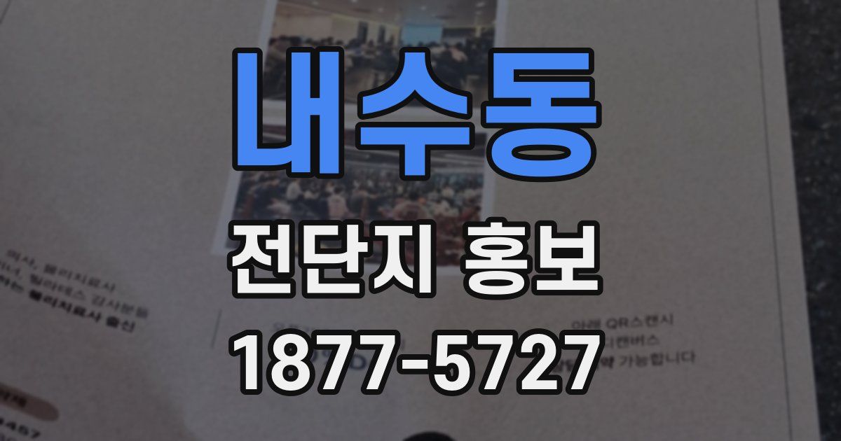 내수동 전단지 홍보
