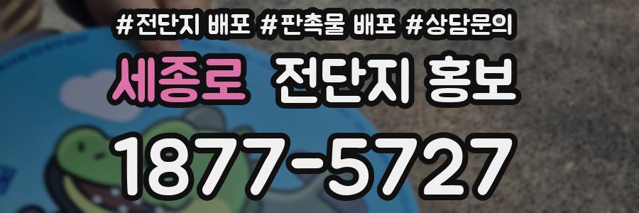 세종로 전단지 홍보