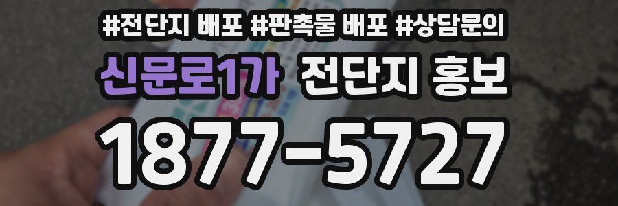 신문로1가 전단지 홍보
