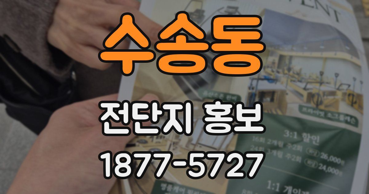수송동 전단지 홍보