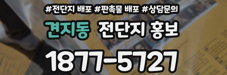 견지동 전단지 홍보