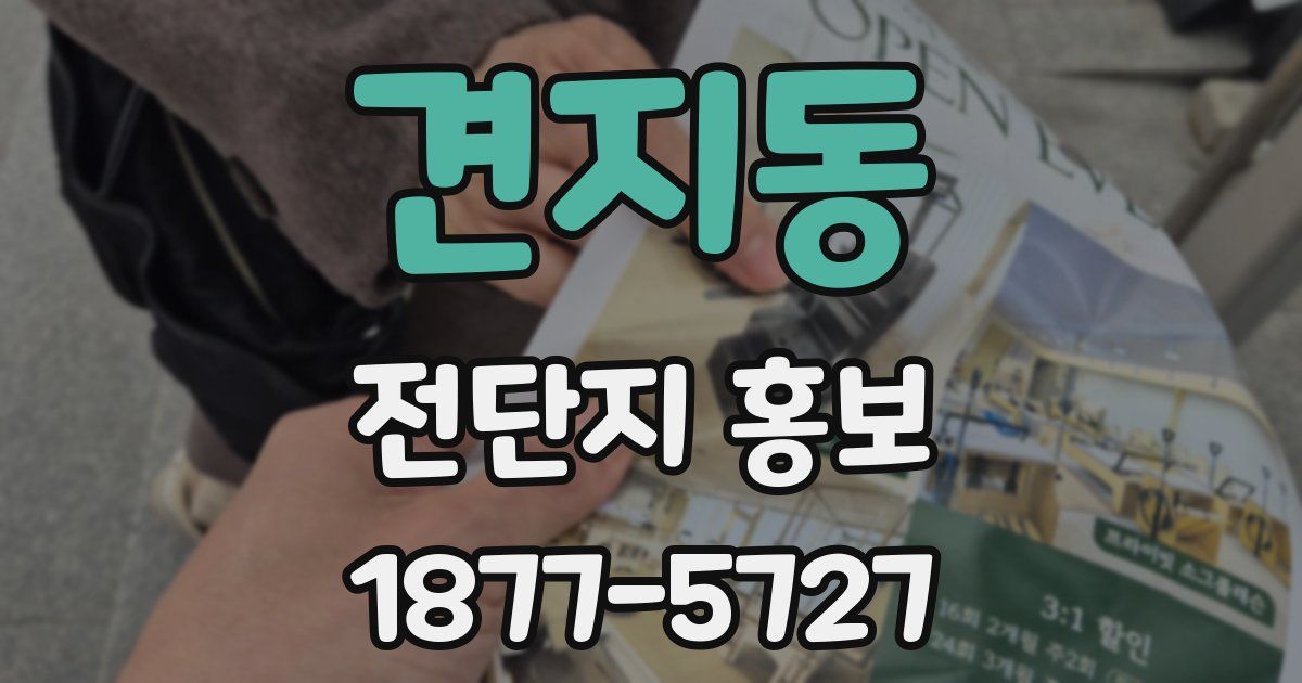 견지동 전단지 홍보