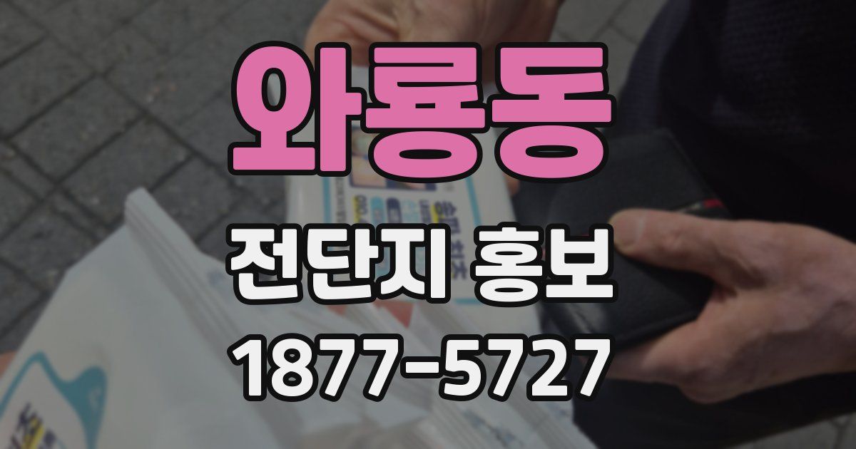 와룡동 전단지 홍보