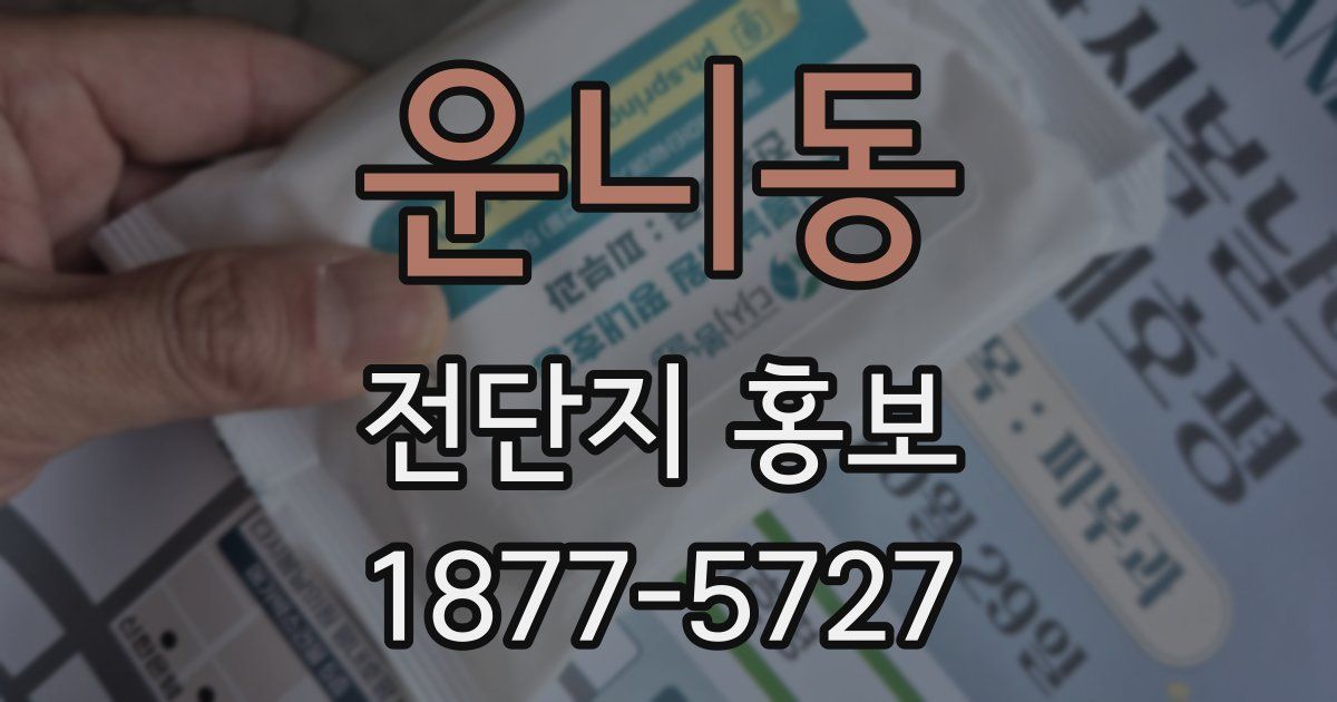 운니동 전단지 홍보