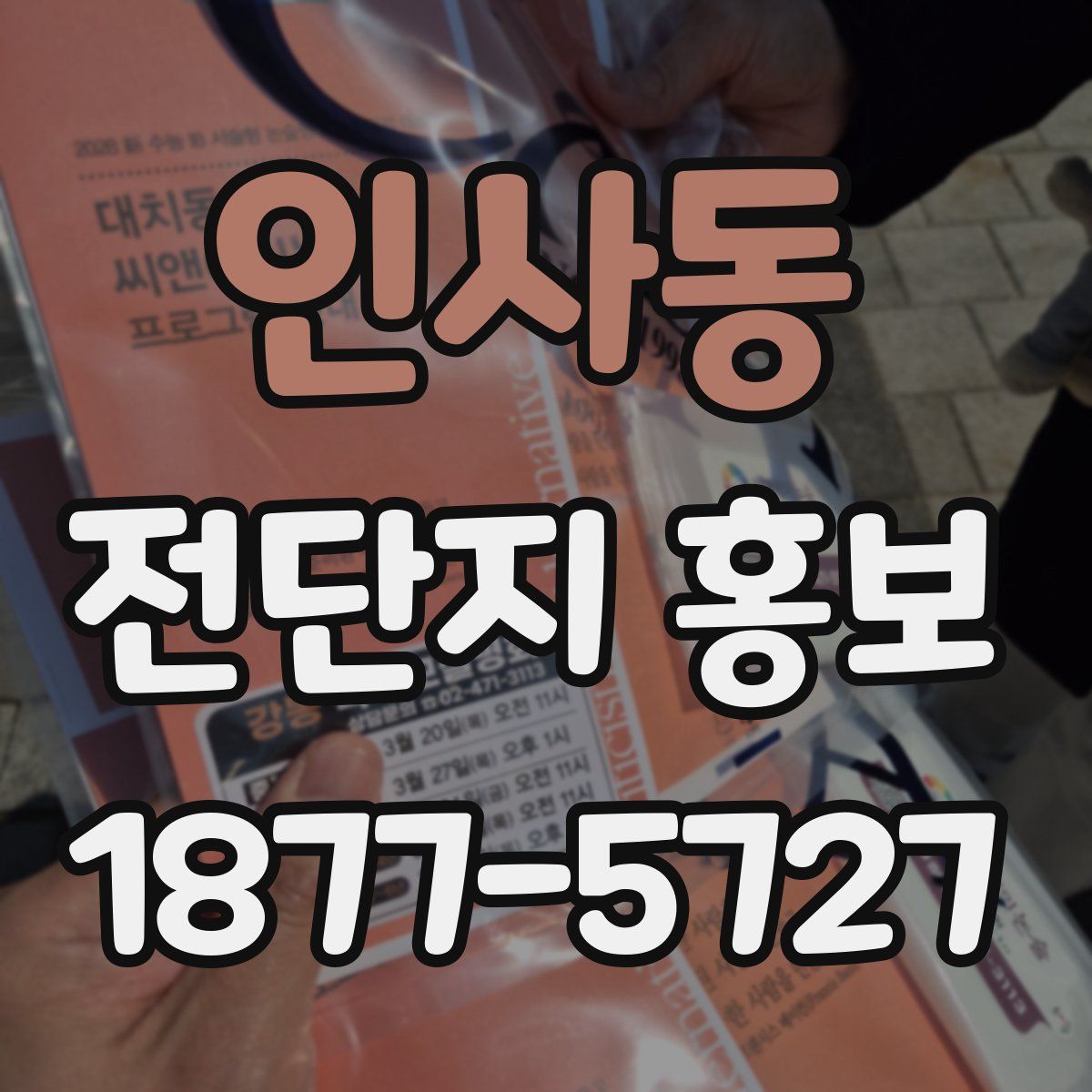 인사동 전단지 홍보