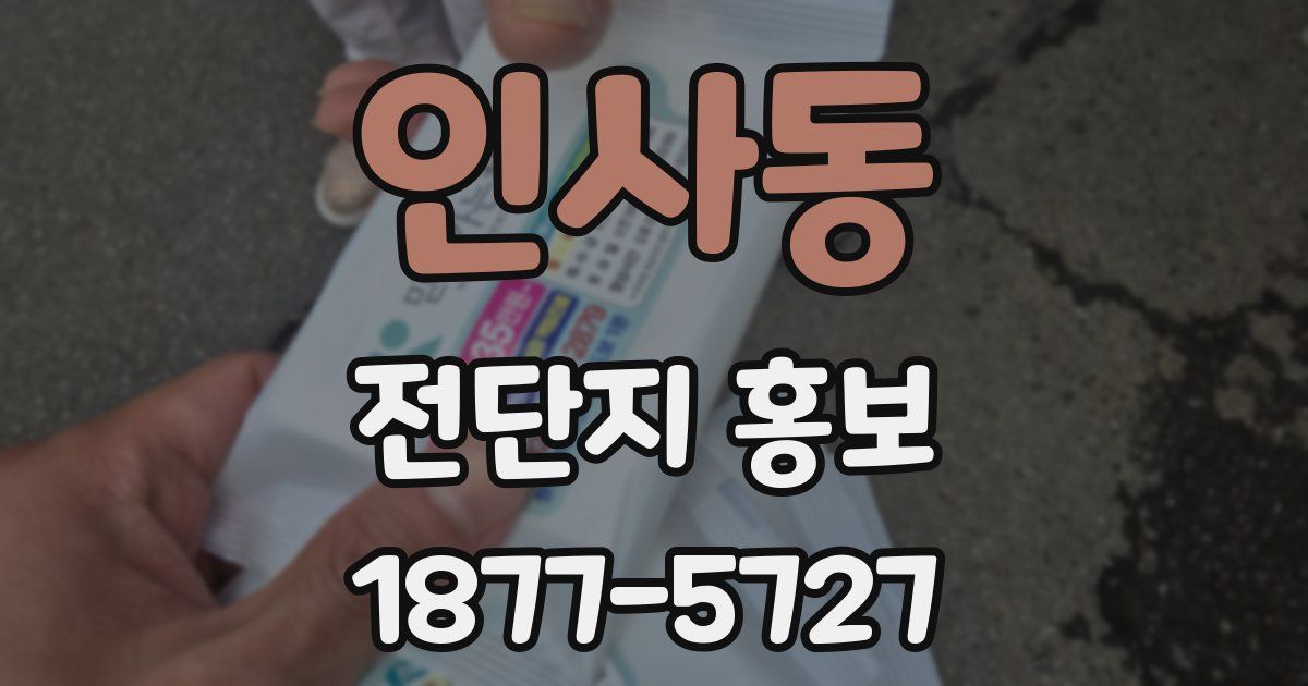 인사동 전단지 홍보