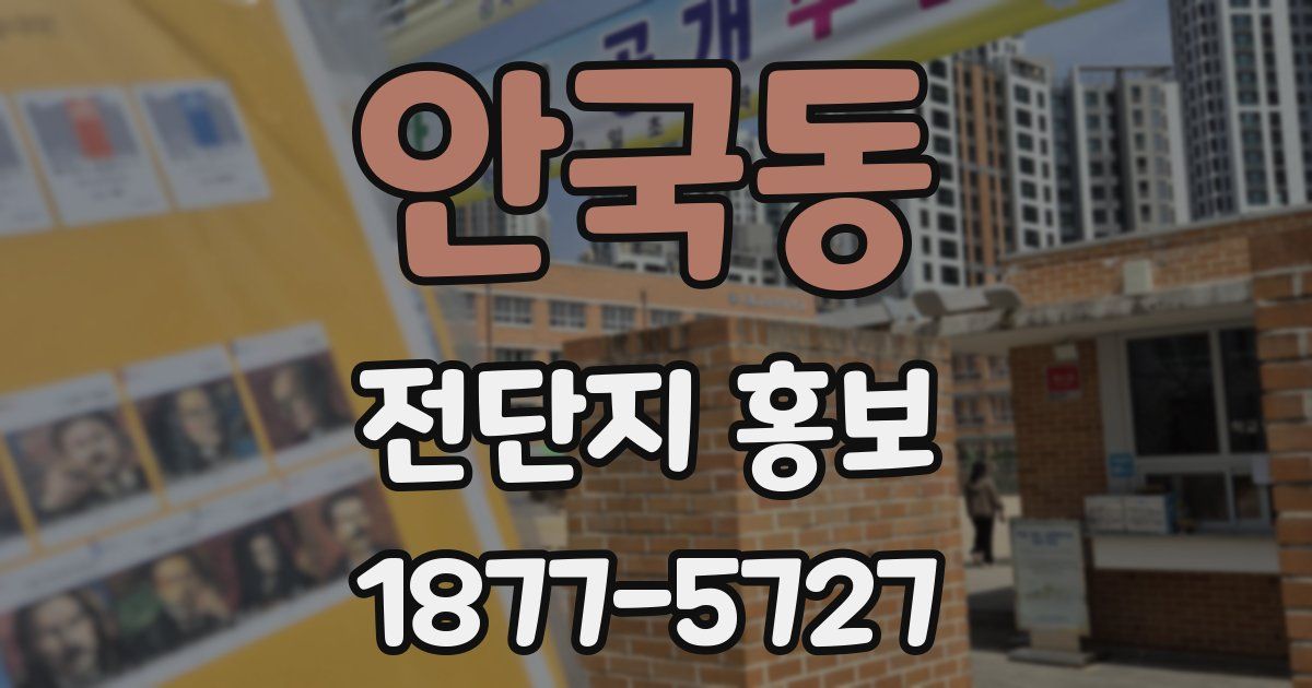 안국동 전단지 홍보