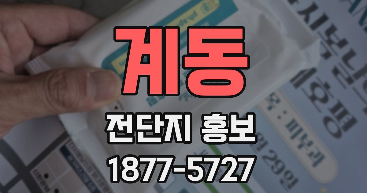 계동 전단지 홍보