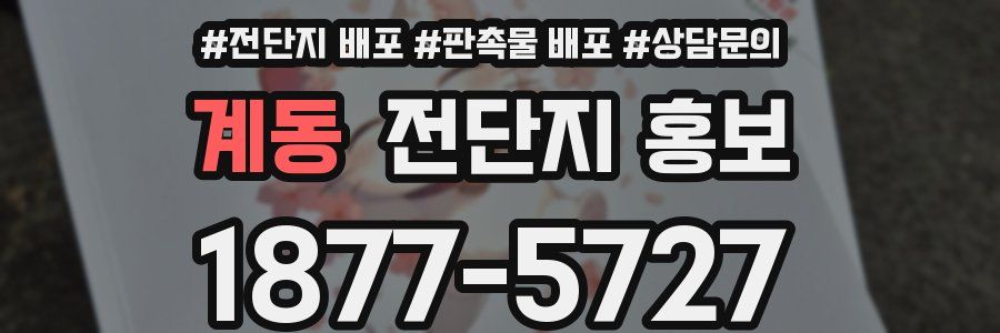 계동 전단지 홍보