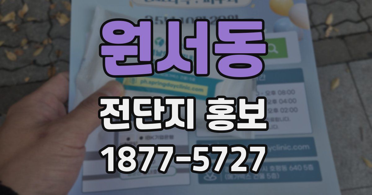 원서동 전단지 홍보