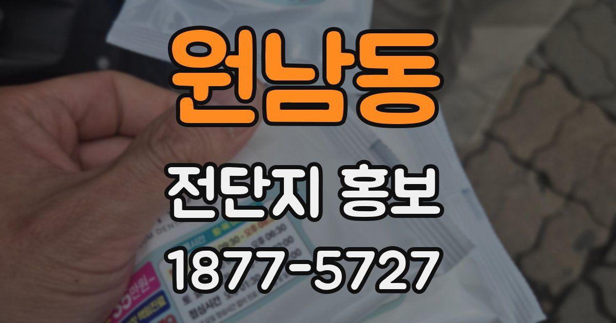 원남동 전단지 홍보