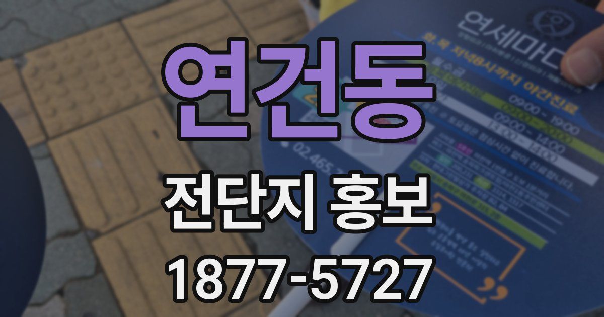 연건동 전단지 홍보