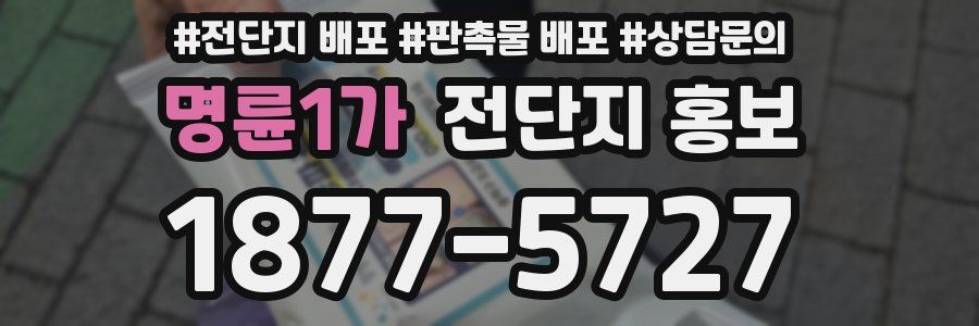 명륜1가 전단지 홍보
