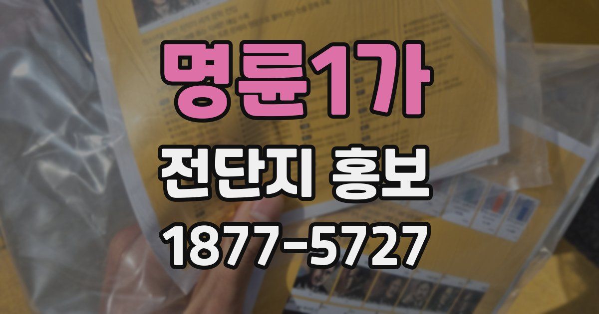 명륜1가 전단지 홍보
