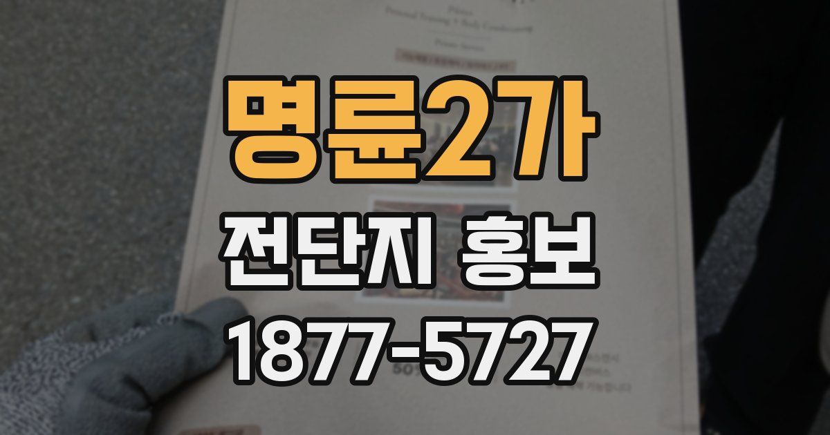 명륜2가 전단지 홍보