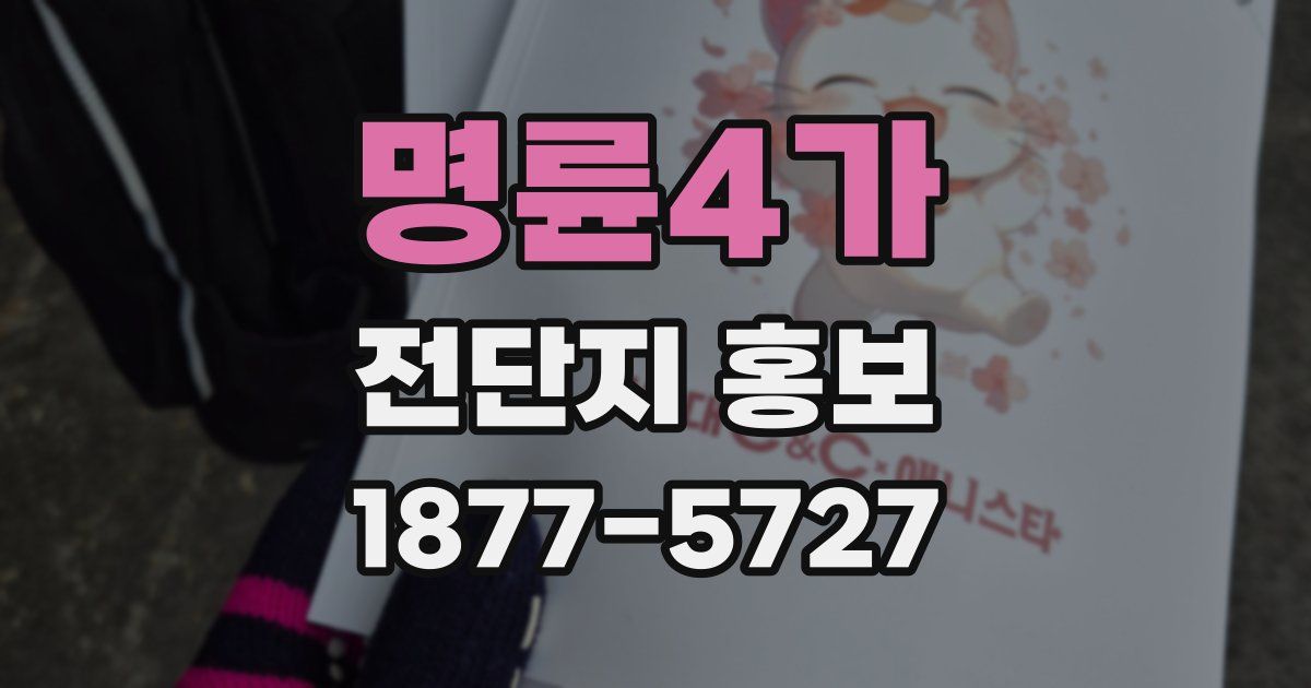 명륜4가 전단지 홍보