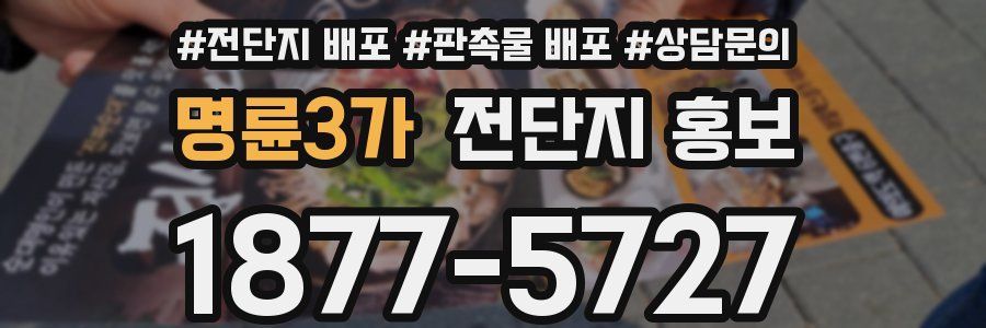 명륜3가 전단지 홍보