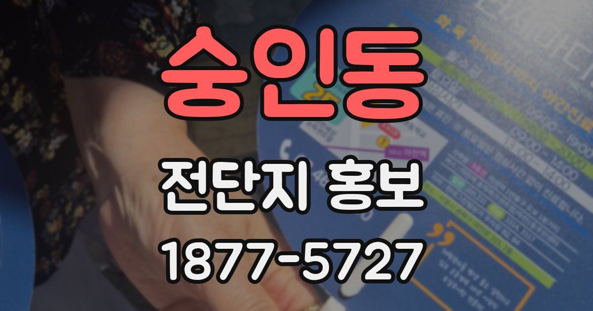 숭인동 전단지 홍보