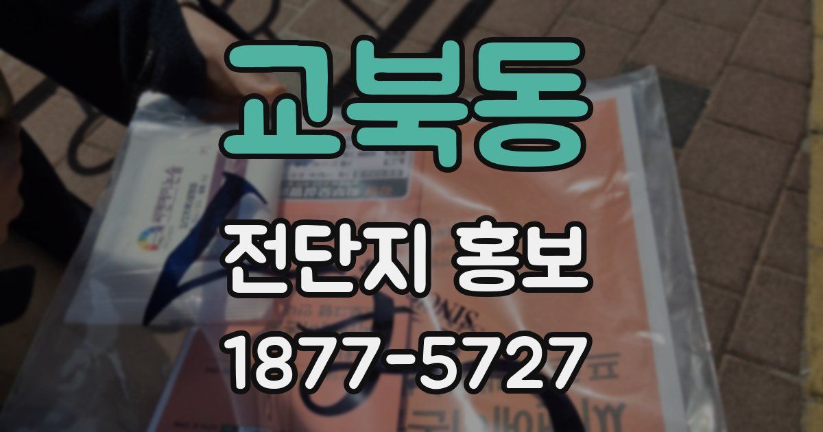 교북동 전단지 홍보