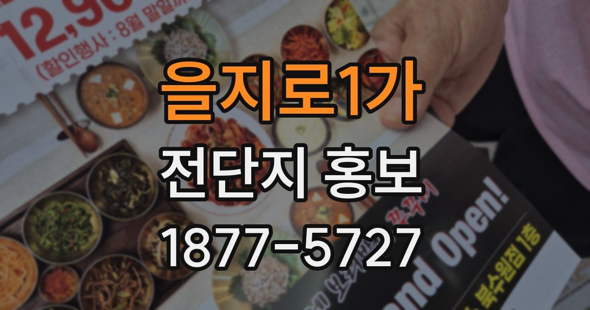 을지로1가 전단지 홍보