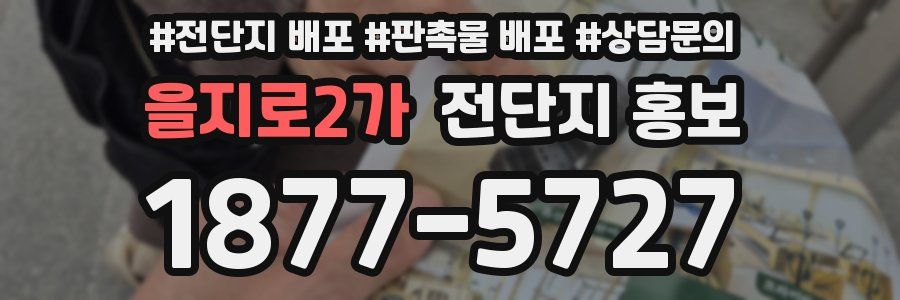 을지로2가 전단지 홍보