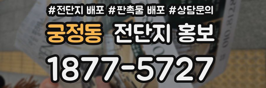 궁정동 전단지 홍보